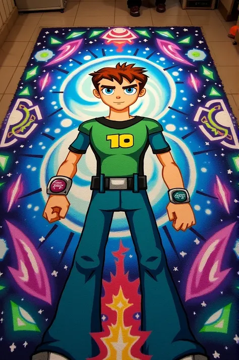 Ben 10 Rangoli 
