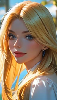 (best quality,ultra-detailed,photo-realistic:1.37),bright and vibrant colors,studio lighting,playful expression,stylish makeup,long blonde hair flowing in the wind,alluring eyes,glossy lips,sexy pose, Tulips, smiling in a confident and seductive way,posing...