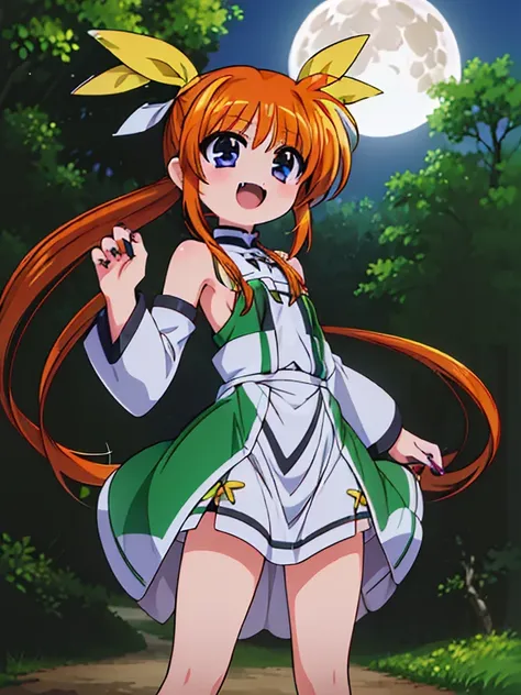 (((In the Forest · Full Moon · That Time I Got Reincarnated as a Slime · Costume · Takamachi Nanoha · Long Nails · Sharp Fangs · Small Breasts)))