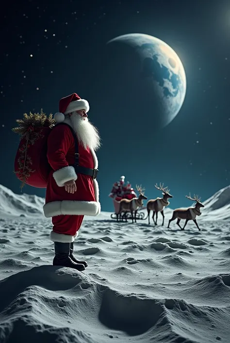 santa just landed on the moon