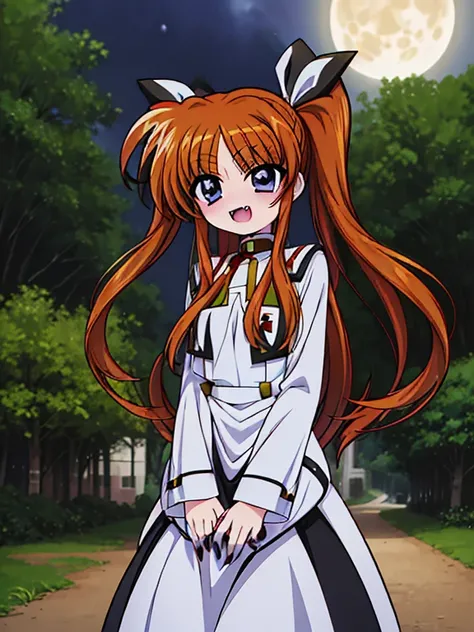 (((In the Forest · Full Moon · Code Geass · Costume · Takamachi Nanoha · Long Nails · Sharp Fangs · Small Breasts)))