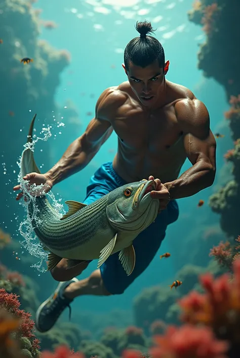 Ronaldo hunting the fish 🐟