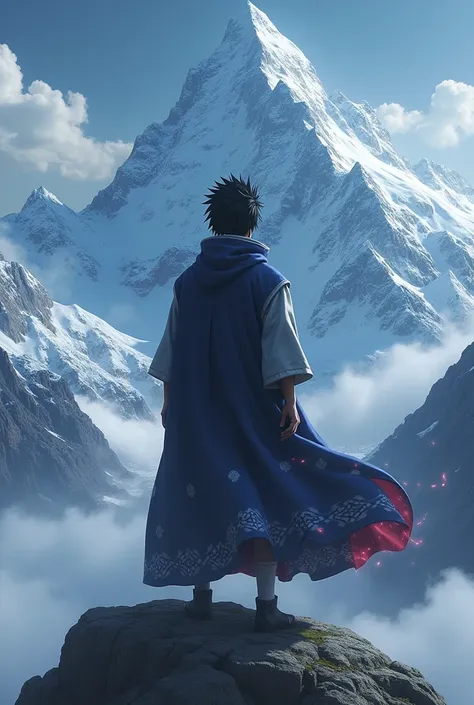 Sasuke_uchiha_naruto_shippuden,immortal,godlike,handsome,cinematic,on a mountain,brooding,rinne-sharingan,