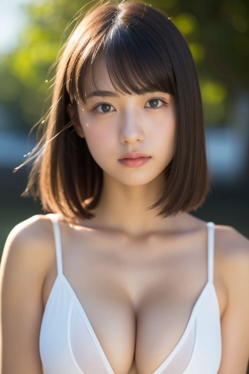 （8k、 Live Action、 RAW photos 、 top quality 、  Masterpiece  ：1.2),(summer,  glossy lips on the beach , front lighting :1.2),((  perfect lighting )),( wet hair), watching the audience ,((sensual pose))、 strong,( erotic), early teens,student, white skin,Knee,...