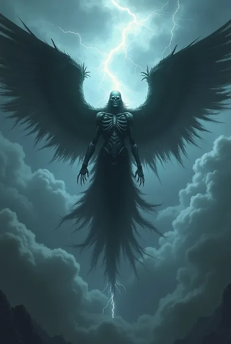 Make an angel of death fly into the sky 