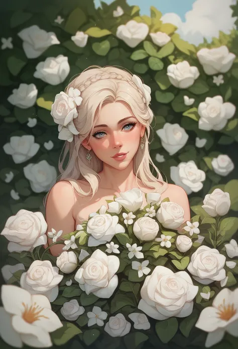 Garden of Eden , white flowers, white flowers 