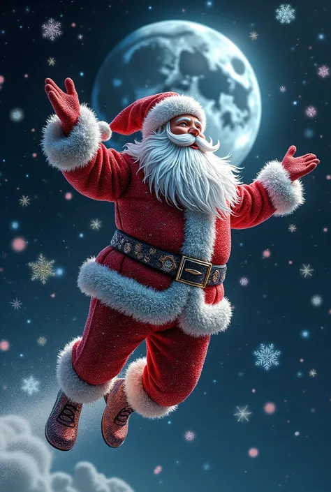  diamond Santa Claus, Who flies to the moon . Cryptocurrency