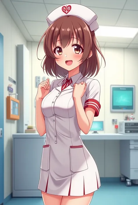 Woman in a nurses costume anime version 