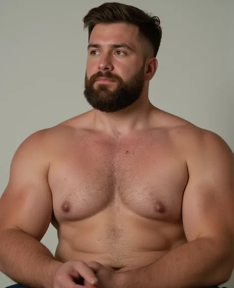 8K Very Best Highest Realistic Quality very Realistic real 8K very detailed highly ultra photorealistic very real realistic highly detailed very close-up portrait photo of a Very handsome bearded and rugged hairy burly muscular chubby beefy bulked up dad b...