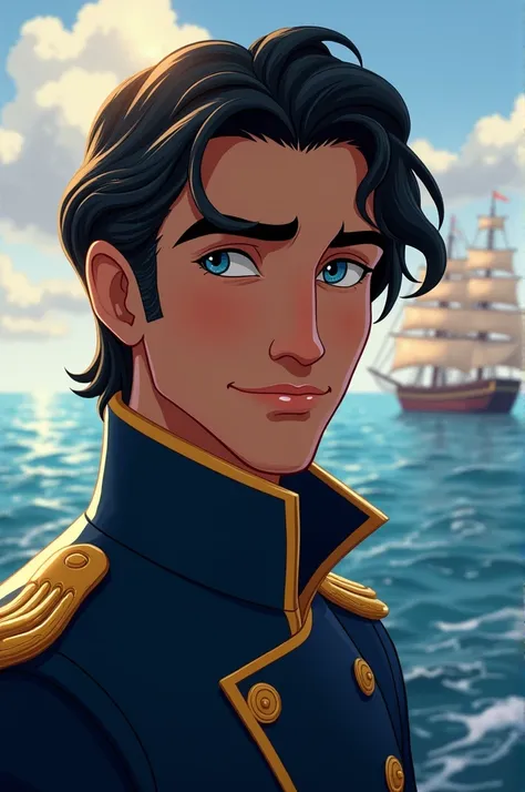 Create an image of prince eric from the little mermaid animated movies if he was real 