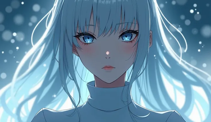 a cold beautiful woman ,  anime style 