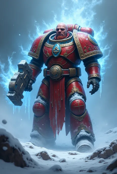 Warhammer 40k space marine thousand sons du nom de snowstar qui a un pouvoir de glace 