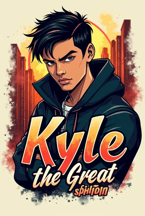 Create a logo like very cool and gangsta "Kyle The Great" And Put at the bottom" fashion"