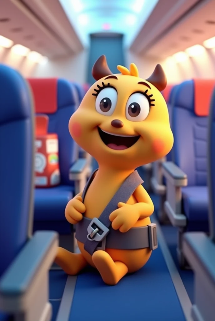 Plane ki seat belt ki picture cartoon animation 3D 