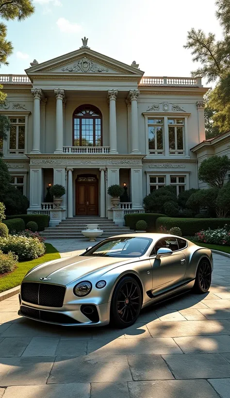 Luxury house with luxury car