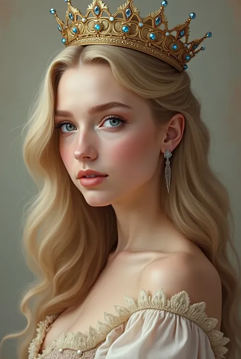 More realistic and add a crown she has to have blonde hair 