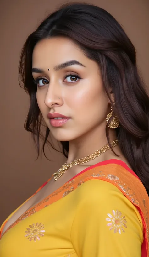 Beautiful Indian Woman, wearing saree, sari Beauty, gorgeous, Apsara, Maharani, royal queen woman, nymph from Hindu Mythology, Urvashi, matchless beauty, Highly detailed, Oil Painting by Peter Paul Rubens inspired by Raja Ravi Varma, Matchless beauty, capt...
