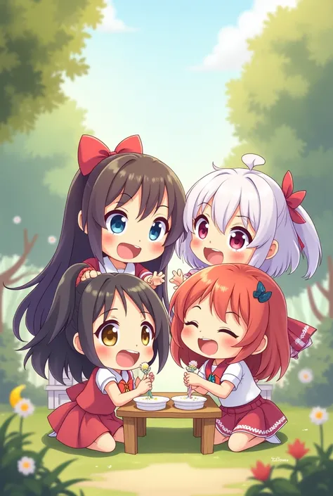 Chibi girl  friends firls