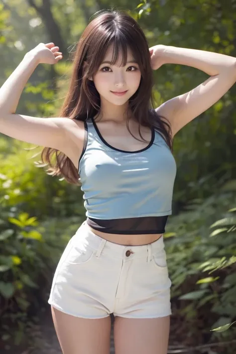 白色の大きな shirtと黒いミニスカートを着た日本人モデル、 slim girl pics,  sexy cropped top under a shirt ｙ shirtの下に着ている,  slim girl pics model,  low cut tank top  ,  Im wearing a light blue cropped top,  Whiteｙ shirtを羽織っている、SheerＹ shirt、 black miniskirt 、 looking at camera、 Detail...