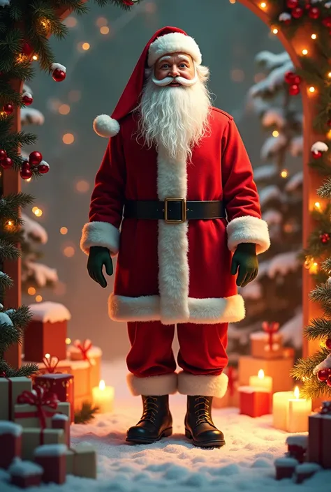 Make the background of a flyer with the Christmas theme and costume (just the background)
