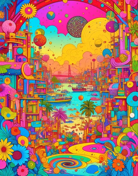 summer of love, inspired by Peter Max, love art, a colorful psychedelic psychedelic psychedelic psychedelic psychedelic psychedelic psychedelic psychedelic psychedelic psychedelic psychedelic psychedelic psychedelic psychedelic psychedelic psychedelic psyc...