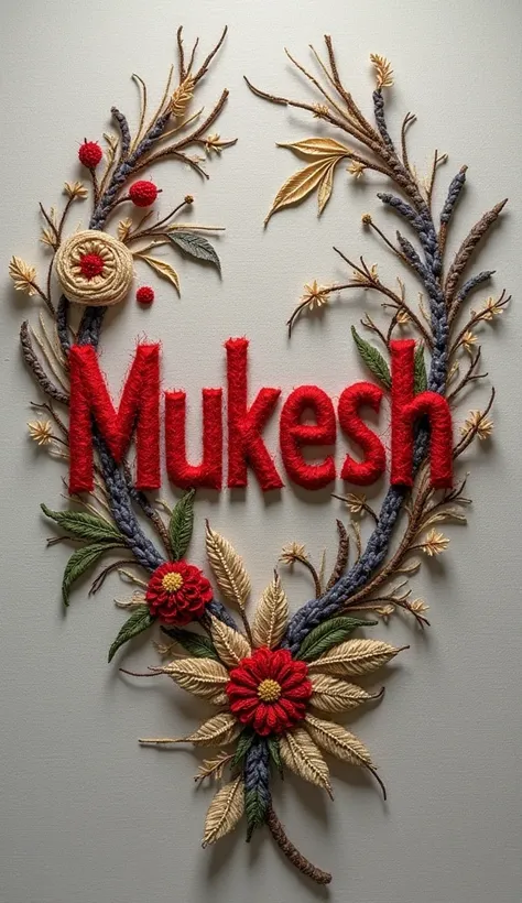 written stitch "mukesh". 