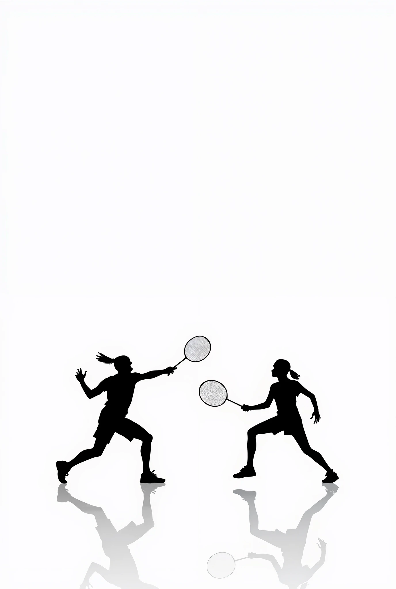 Create a image for badminton tournament form in white background 