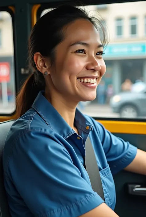 Can you generate a picture of a person using the jeepay app? Jeepay is a jeepney mobile app that provides real time navigation, clear route mapping and estimated travel time with a color of navy blue and yellow


