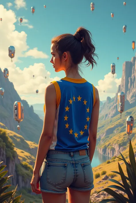  But there must be a girl with a flag on her back with countries in Europe,  there must also be things about technology  (  even if they are technology ) . Equality and Civism  