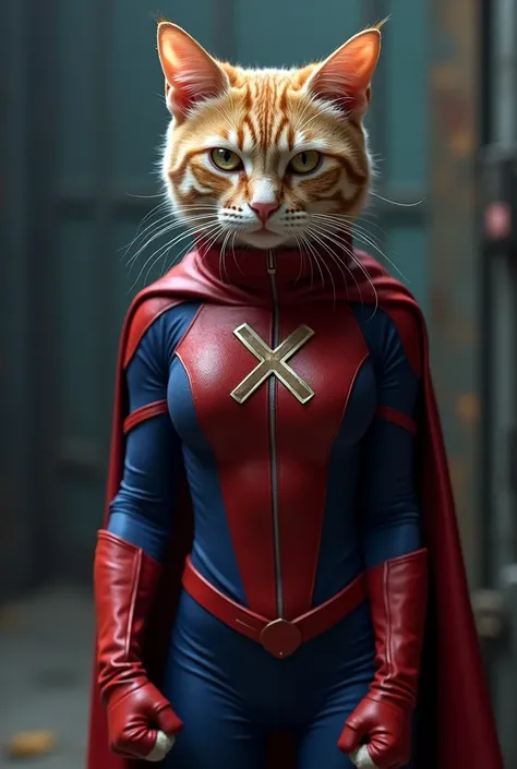 Cat dressed as Jean Grey movie X-men   