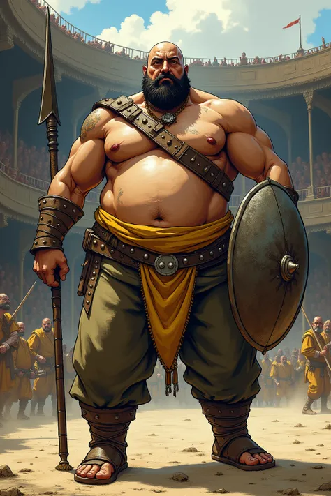 Belwas is a huge man, with nut-brown skin. He has gap in his teeth, a gleaming bald head, the smooth cheeks of a eunuch, a huge chest, a massive belly. He weights twenty stone. Belwas wears baggy pants, a yellow silk bellyband, and a tiny leather vest with...