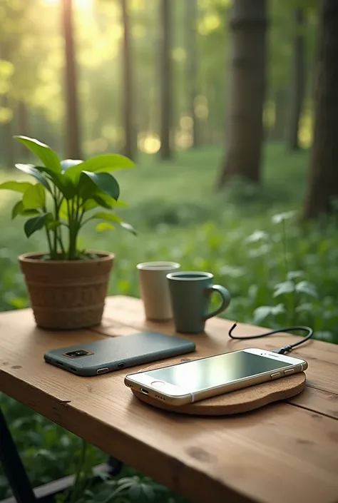 Create images for an eco friendly technological accessories page