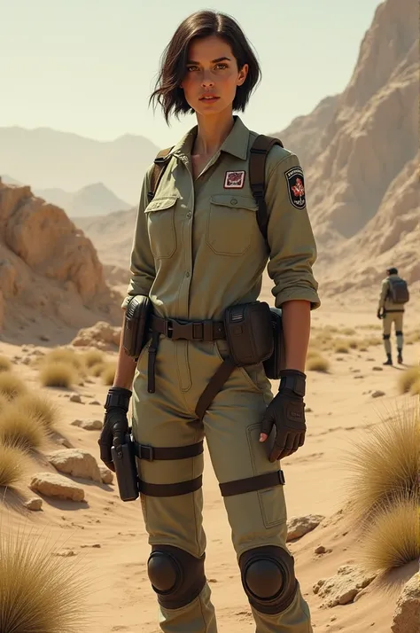 female,Tall,dry,Research uniform , short hair