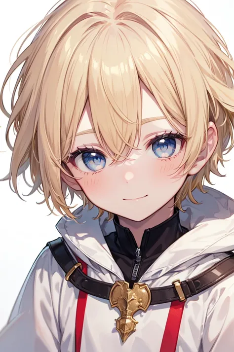 Masterpiece, ((1 boy)), ((Best Quality)), (Ultra-detailed), Highly detailed, (Portrait), ((Handsome Boy, Blonde hair, Blue eyes)), ((10-years-old, Short Boy, Young Boy, Small Boy)), ((White Skin)), ((Village Outfit, Medieval)), (detailed face), Smiling, Pi...