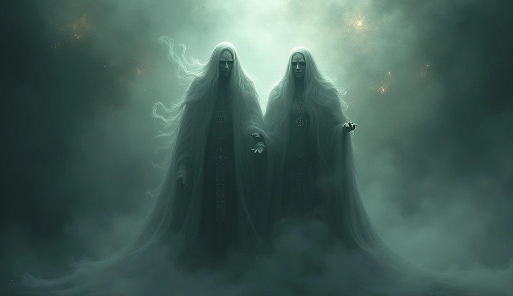 Two Gnostic gods, smoke
