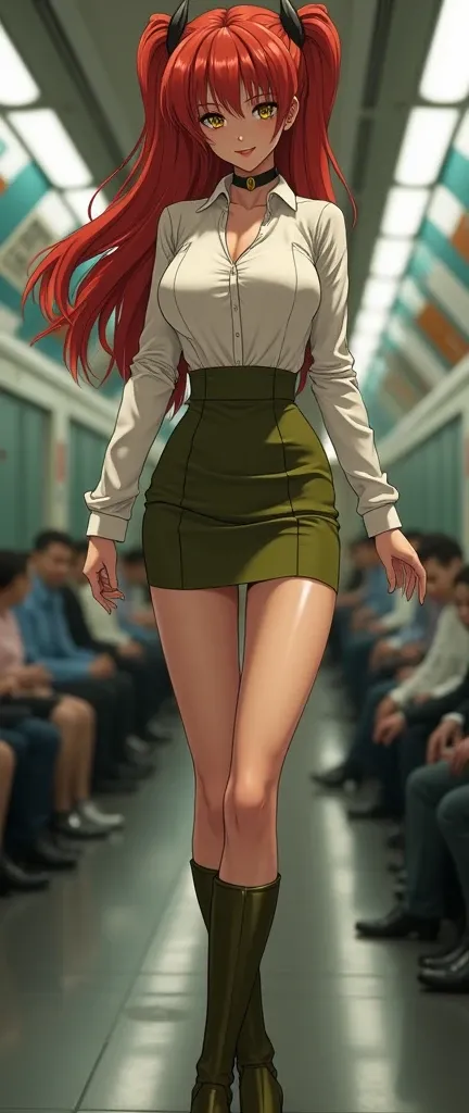 Shinji (Asuka),  top quality , super detailed , 1 girl,  solo ,  Various Sexiest Poses All Over The World,dynamic poses, Smooth and smooth red hair ,Big Wave Hairstyle ,  Clear lines extend outward from the tail of her eyes ,Golden pupils, Clear Visible Go...