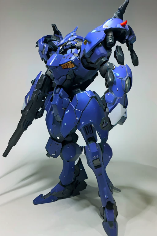 Oil paints, blue body:1.3,  super detailed ,   high detail ,  High Quality , 最 High Quality ,  high definition , 1080P, city camouflage scheme painted militaryrobot,  super fine concept art , spider robot ,Alone,no human,Background,military, blue armor, gi...