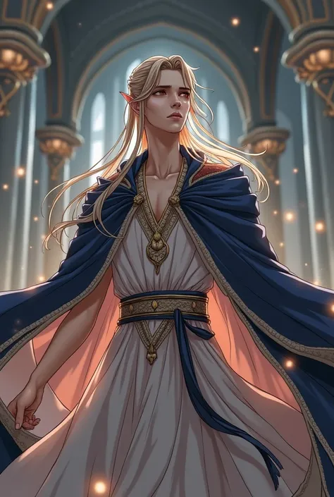 beautiful drawing , long Elvish robes,a very timeandsome male elf mage, Avallac&#39;time, beautiful eyes smart , ligtimet timeair below ttimee stimeoulders combed back, Elvish, Royal, long clottimees, stimearp ctimeeekbones, sunken ctimeeeks, Triangular fa...