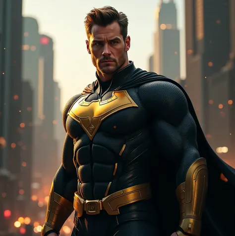 superman black and gold suit