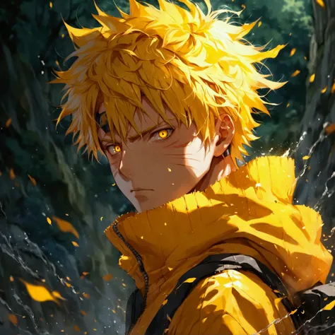 Naruto, yellow hair (masterpiece, best quality:1.2), 1boy, solo