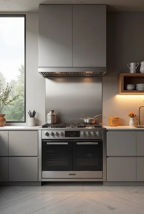 Create a very realistic and modern stove