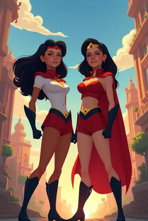  Two Disney-style women defending justice 