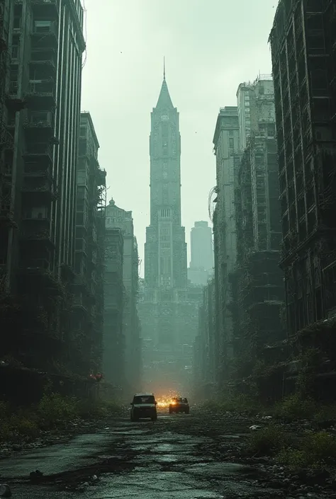 (((Post apocalypse background))), dilapidated city