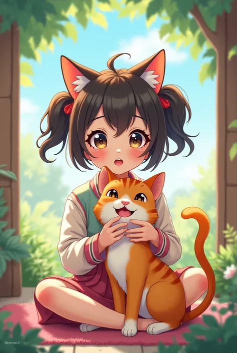 Girl cat anime 