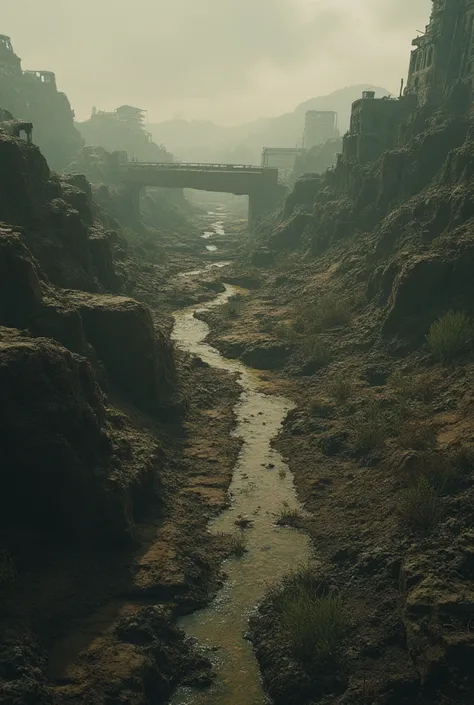 (((Post apocalypse background))), rotting river