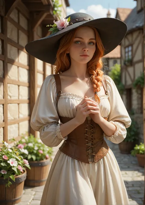 ((nsfw)), female medieval peasant, medieval, fantasy