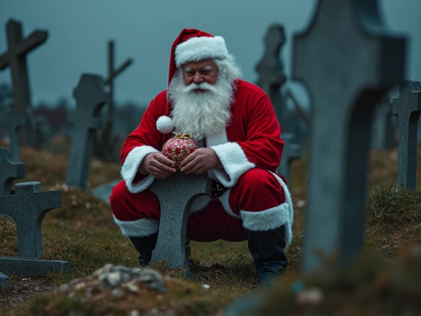 Wayanad landslide tragedy visit by santa and leaves gifts in the cemetery