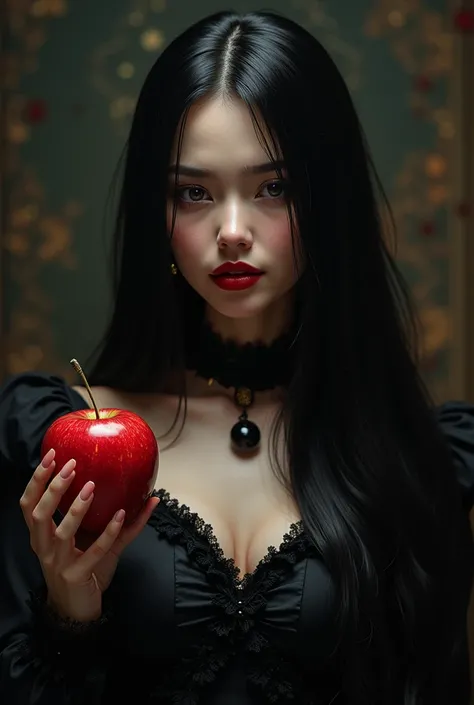 ((Foto RAW),  absurd, ( absurd resolution)),  masterpiece ,  best quality , ( Extremely detailed 8k unit CG wallpaper ), ( best illustration), (best shade),  Realistic Lighting ,  detailed and beautiful shine , ((21 years old)), girl,  Long black hair, Que...