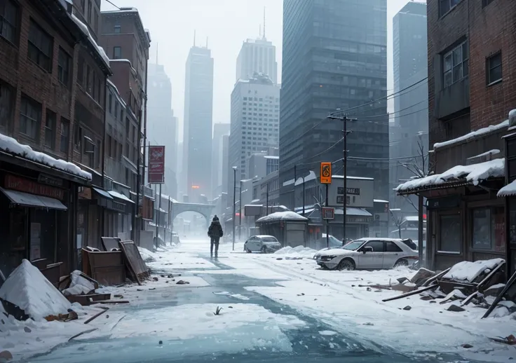 Frozen Apocalyptic City