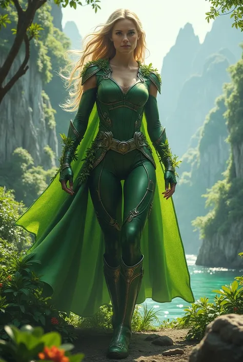 Female superhero who helps the world with environmental powers 